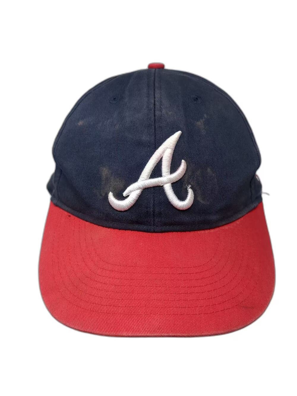 OC Sports MLB Atlanta Braves Baseball Cap Blue Red Logo Strapback Hat One Size